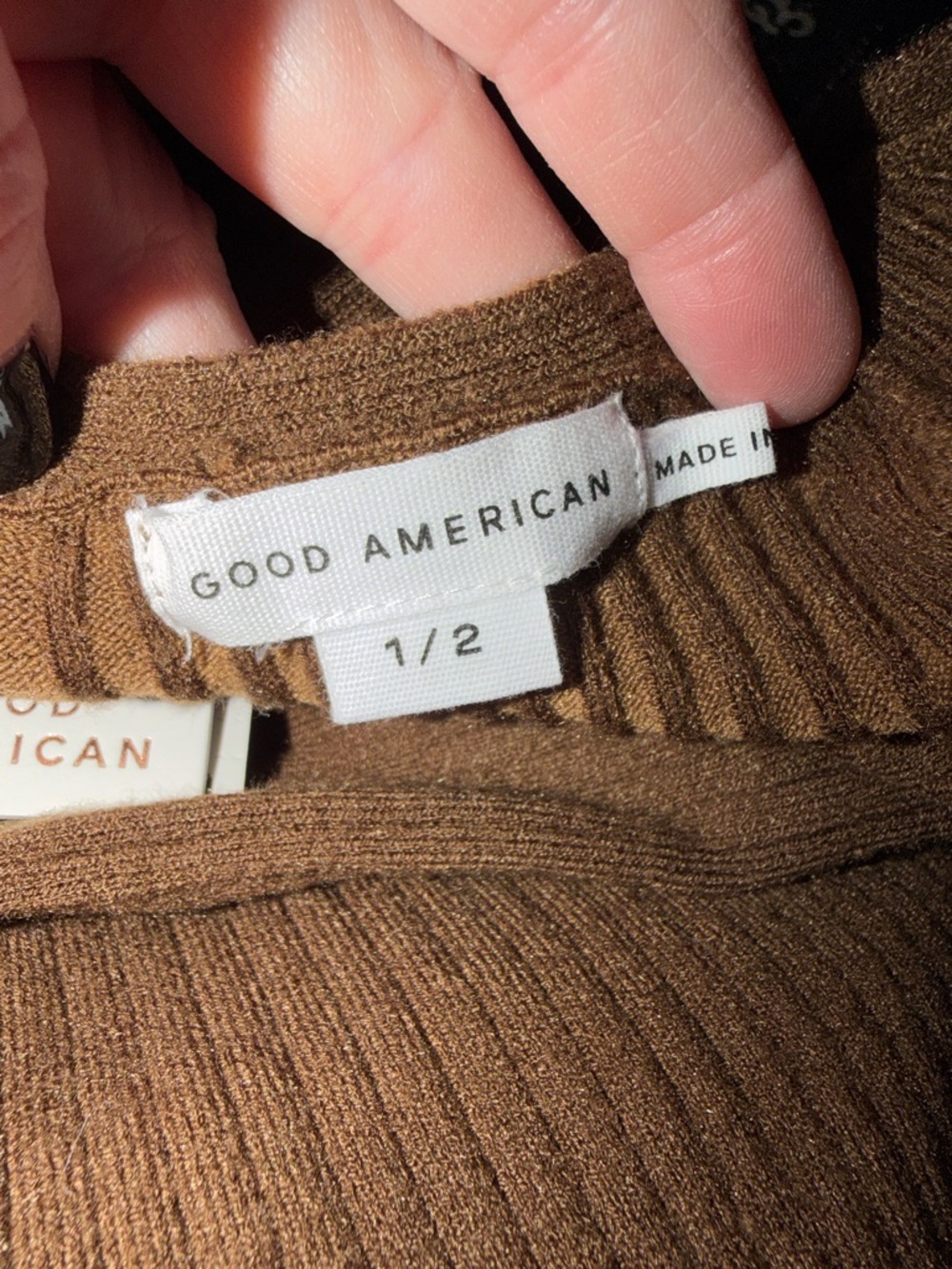 Good American Ribbed Knit Midi Dress, NWT ($129)! - Picture 9 of 9